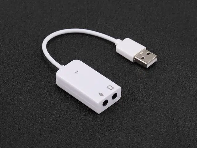 Alt view image 7 of 7 - USB Sound Card, External Stereo Sound Adapter Splitter Converter for Windows and Mac, Plug & Play, No Drivers Needed