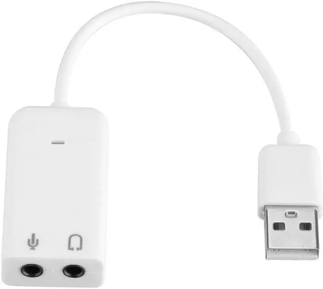 Alt view image 4 of 7 - USB Sound Card, External Stereo Sound Adapter Splitter Converter for Windows and Mac, Plug & Play, No Drivers Needed