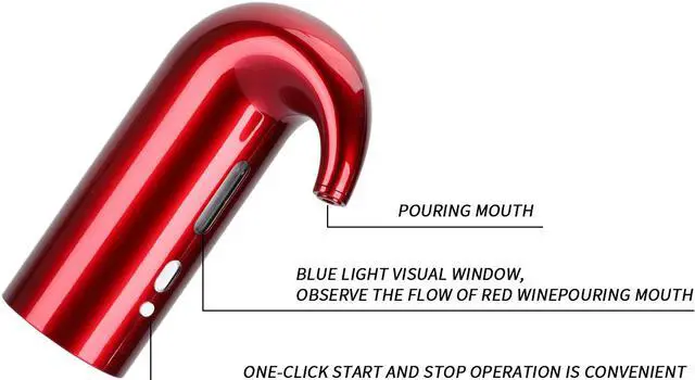 Alt view image 4 of 7 - Electric Wine Aerator,Smart Wine Decanter,Wine Dispenser Pump,Portable One-Touch Wine Decanter and Wine Dispenser Pump for Red and White Wine Smart Electric Wine Aerator & Dispenser USB Recharge