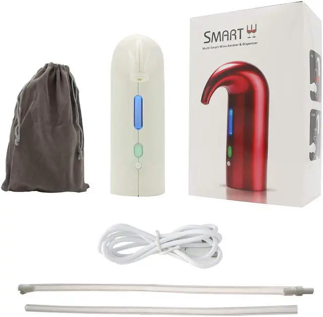 Alt view image 7 of 7 - Electric Wine Aerator,Smart Wine Decanter,Wine Dispenser Pump,Portable One-Touch Wine Decanter and Wine Dispenser Pump for Red and White Wine Smart Electric Wine Aerator & Dispenser USB Recharge