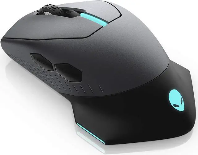 Alt view image 2 of 4 - Wired/Wireless Gaming Mouse AW610M: 16000 DPI Optical Sensor - 350 Hour Rechargeable Battery Life - 7 Buttons - 3-ZONE Alienfx RGB Lighting