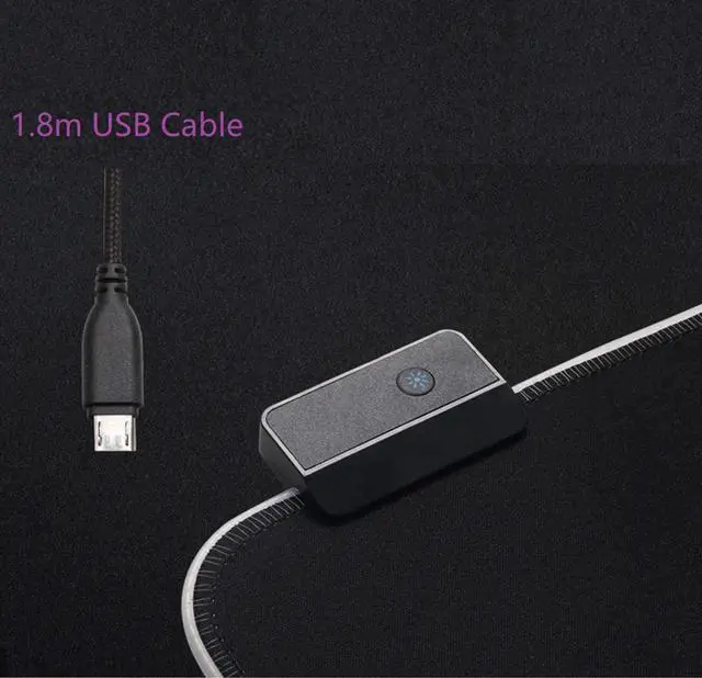 Alt view image 4 of 5 - Gaming Mouse Pad RGB LED Lighting Effects Gaming Mice Pad Mat 14in x 10in Non-Slip Rubber Base