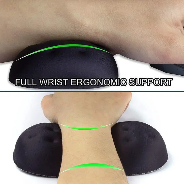 Alt view image 5 of 7 - BRILA Deluxe Ergonomic Mouse Wrist Rest Guard - Soft Memory Foam Wrist Elbow Support Cushion Pad for Computer Laptop Office Work PC Gaming Mouse