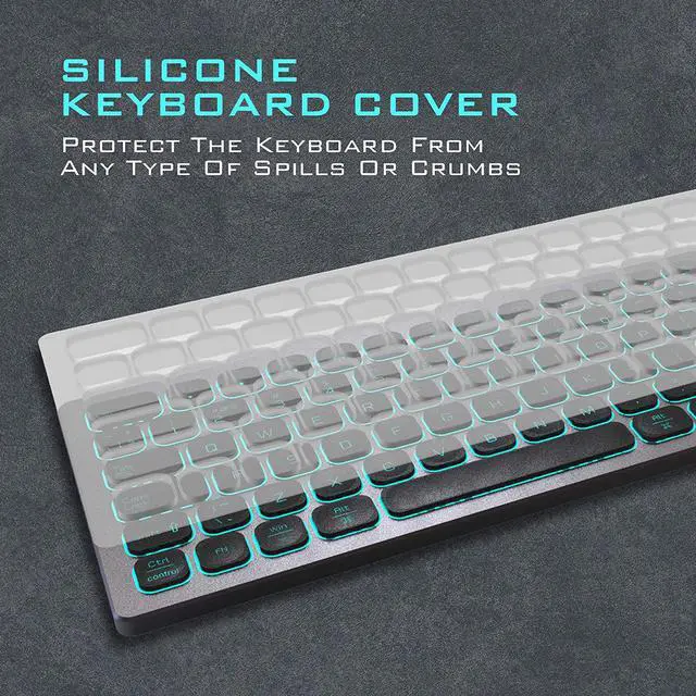 Alt view image 5 of 6 - Aluminum Quiet Wired Keyboard Backlit- Slim Chiclet Keyboard Compatible with Apple iMac, MacBook, Mac and PC, USB Numeric Keypad RGB Lighted Key - Space Gray