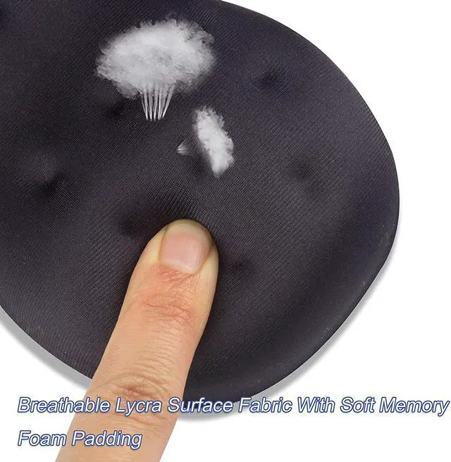 Alt view image 6 of 7 - BRILA Deluxe Ergonomic Mouse Wrist Rest Guard - Soft Memory Foam Wrist Elbow Support Cushion Pad for Computer Laptop Office Work PC Gaming Mouse