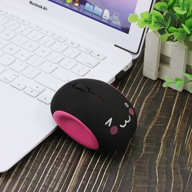 Alt view image 6 of 7 - 3C Light 2.4GHz Wireless Cute Small Silent Portable Mini Rechargeable Optical Mouse - 3 Buttons, Cordless for Laptop, Desktop, PC, Notebook (Red)