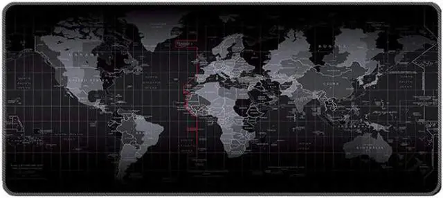 Main image of Gaming Mouse Pad Large Extended Mouse Mat with Stitched Edge Desk Mat Keyboard Pad for Laptop Computer Desktop PC Gamer Office and Home Non-Slip Rubber Mousepad Map (70-30CM)