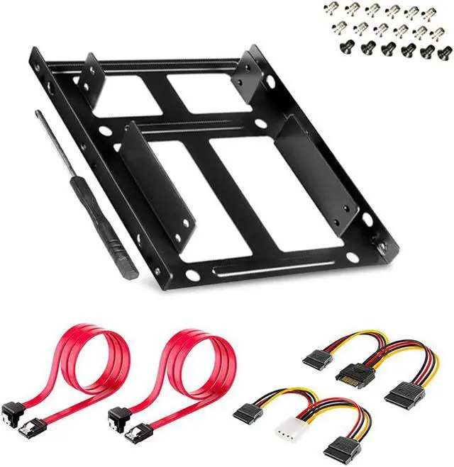 Main image of SSD/HDD Metal Mounting Bracket kit 2.5 to 3.5 Convert Any 2.5 inch Solid State Drive/HDD Into One 3.5 inch Drive Bay