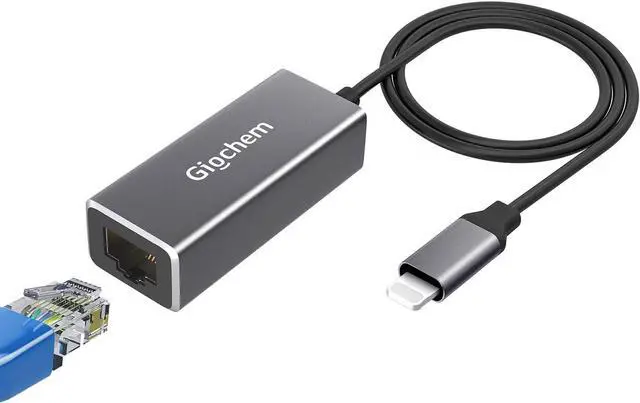 Main image of RJ45 Ethernet LAN Network Adapter for Phone Pad, Phone Ethernet Adapter, 3.3ft/1m Cable, 10/100Mbps High Speed,Plug and Play Enbia [Grey]