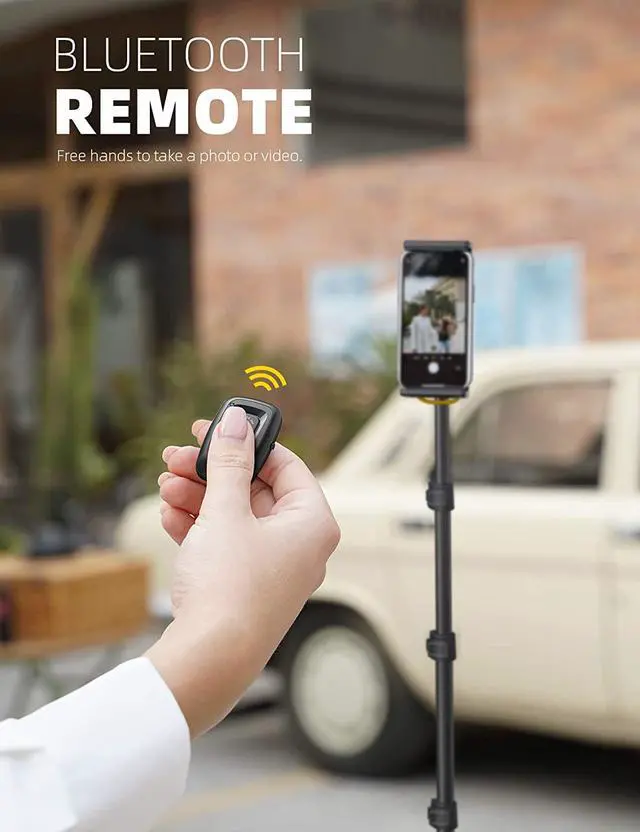 Alt view image 3 of 7 - Tablet Floor Tripod Stand - 64.9 Tablet Holder Mount with Adjustable Height for Stream/Watching with Bluetooth Remote for iPad Pro 12.9 Mini Air iPhone and 4.7-13 Tablet and Cellphone