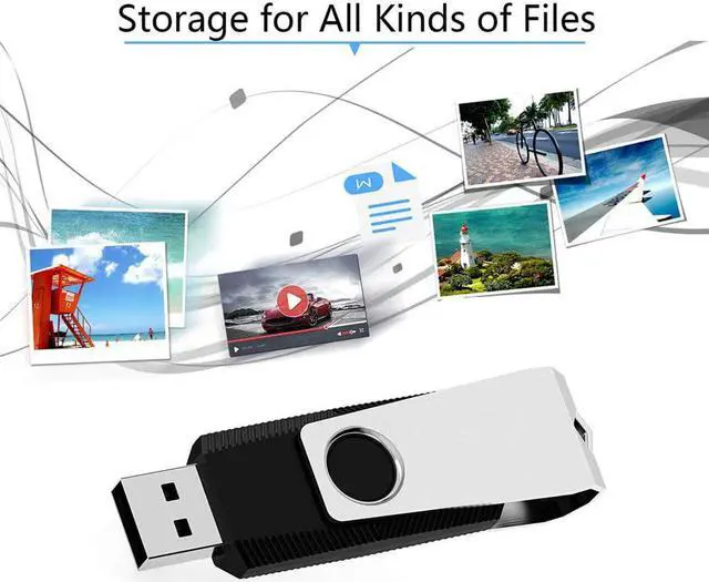 Alt view image 2 of 7 - 128GB Flash Drive 5 Pack USB 2.0 Thumb Drive USB Drive Memory Stick, Black