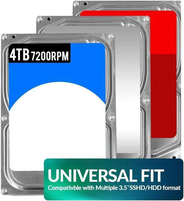 Alt view image 6 of 7 - 2 Pack HDD Hard Drive Metal Mounting Bracket Adapter Convert Any 3.5 in HDD Into One 5.25 in Drive Bay