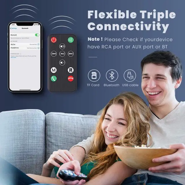 Alt view image 4 of 7 - VersionTECH. PC Soundbar Wired & Wireless Bluetooth Computer Speakers with Remote Control,Portable USB Home Theater Stereo Sound Bar for Desktop Laptop TV Cellphone MP4 [RCA, AUX]