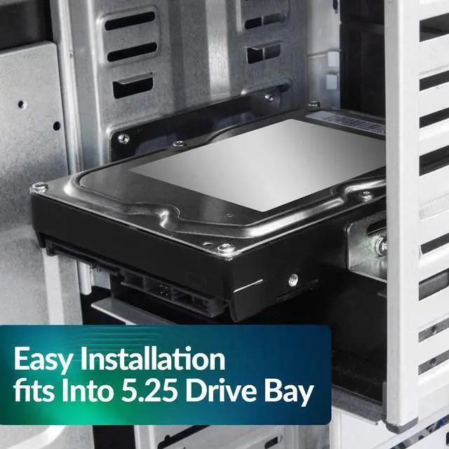 Alt view image 4 of 7 - 2 Pack HDD Hard Drive Metal Mounting Bracket Adapter Convert Any 3.5 in HDD Into One 5.25 in Drive Bay
