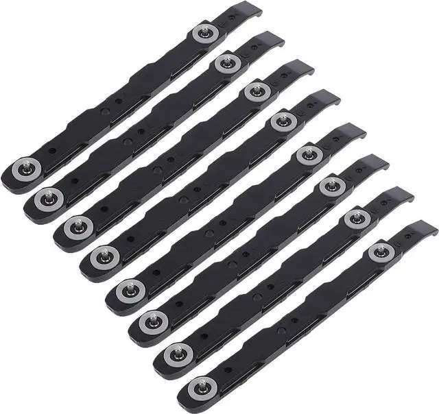 Main image of 8 Pack Chassis Hard Drive Mounting Plastic Rails Chassis Hard Drive Rails Black