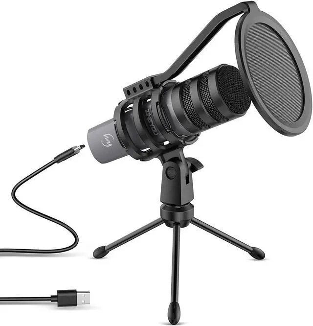 ZINGYOU USB Microphone Computer Mic for Gaming Podcasting