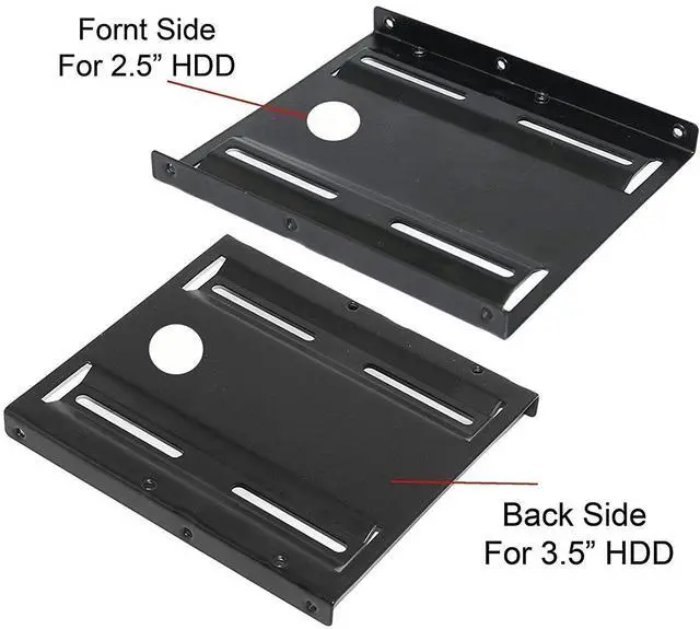 Alt view image 2 of 5 - Best SSD Mounting Bracket 2.5" to 3.5" ADAPTS to The Metal Mounting Bracket of SSD Hard Disk and ADAPTS to The PC SSD Hard Disk Drive Bracket