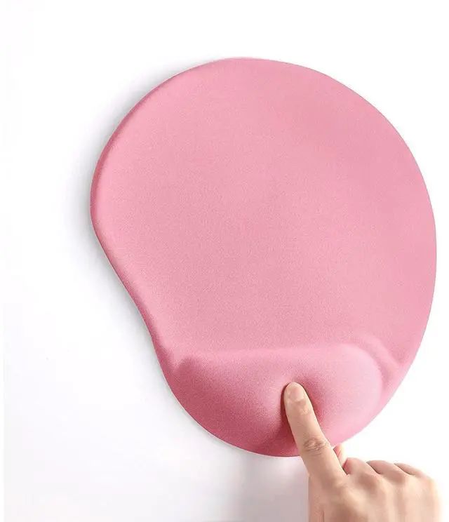Main image of Mouse Pad with Wrist Support - Mousepad Ergonomic Gaming Desktop Gel Mouse Pad-Non Slip Mousepad Wrist Rest for Office- Mouse Pad Gaming Rubber Base for Laptop Computer (Pink)