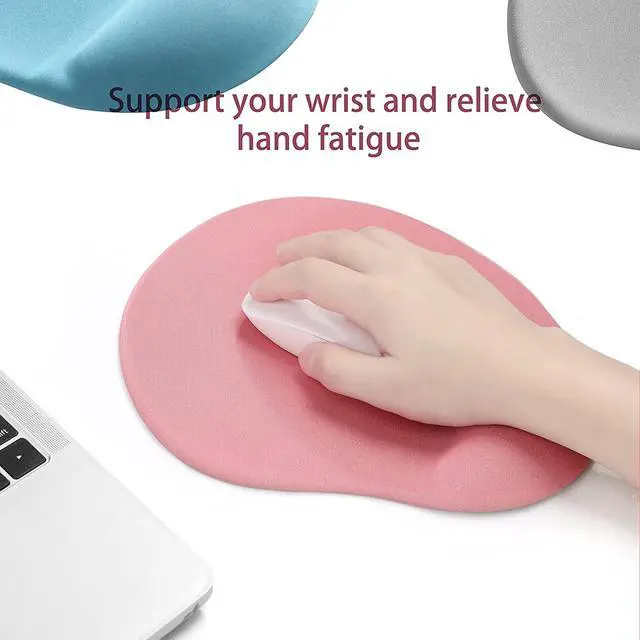 Alt view image 2 of 7 - Mouse Pad with Wrist Support - Mousepad Ergonomic Gaming Desktop Gel Mouse Pad-Non Slip Mousepad Wrist Rest for Office- Mouse Pad Gaming Rubber Base for Laptop Computer (Pink)