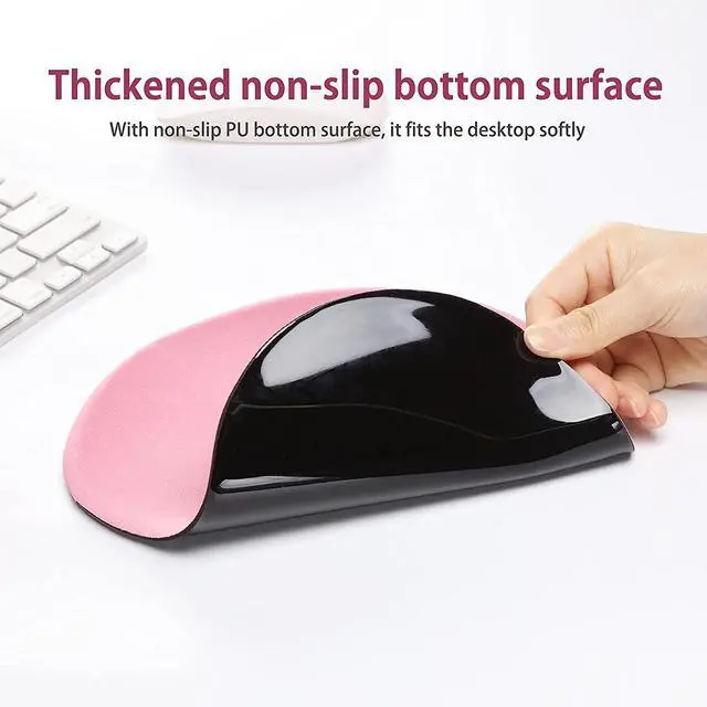 Alt view image 5 of 7 - Mouse Pad with Wrist Support - Mousepad Ergonomic Gaming Desktop Gel Mouse Pad-Non Slip Mousepad Wrist Rest for Office- Mouse Pad Gaming Rubber Base for Laptop Computer (Pink)