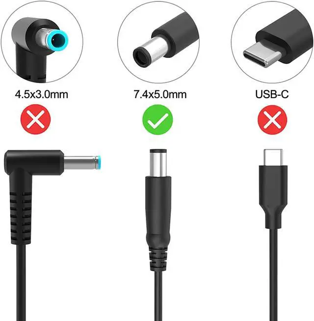 Alt view image 5 of 6 - Charger Fit for HP OMEN 15-dg0001la 15-dg0010nr 15-dg0024nr 15-dg0025nr 15-dg0075cl 15t-dg000 Laptop AC Adapter Power Cord Supply