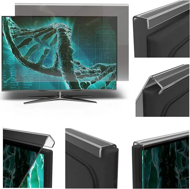 Alt view image 2 of 6 - Screen Protector Privacy Screen Panel for 24 inches (Screen Measured Diagonally) Computer Monitor, Anti Blue Light and Easy Installation, Screen Panel Size 12.6" Height x21.5 Width