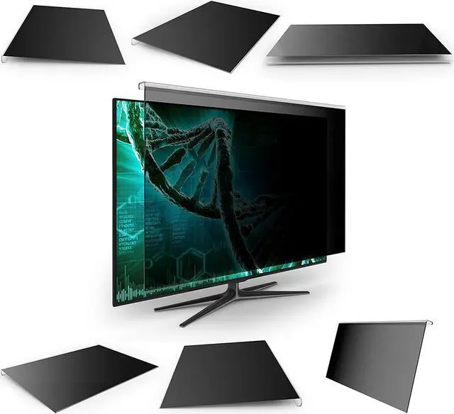 Alt view image 3 of 6 - Screen Protector Privacy Screen Panel for 24 inches (Screen Measured Diagonally) Computer Monitor, Anti Blue Light and Easy Installation, Screen Panel Size 12.6" Height x21.5 Width