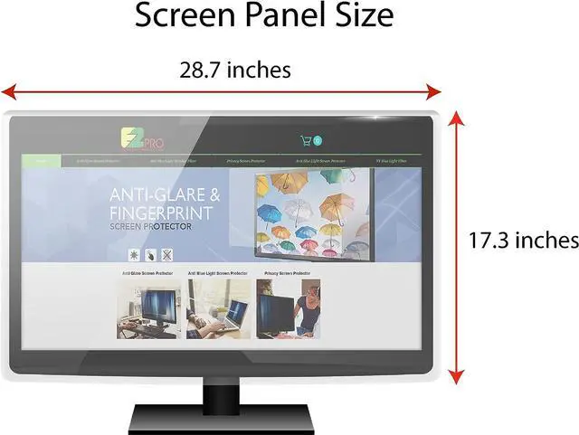 Alt view image 6 of 6 - Screen Protector Privacy Screen Panel for 32 inches (Screen Measured Diagonally) Computer Monitor, Anti Blue Light and Easy Installation, Screen Panel Size 17.3" Height x 28.7" Width
