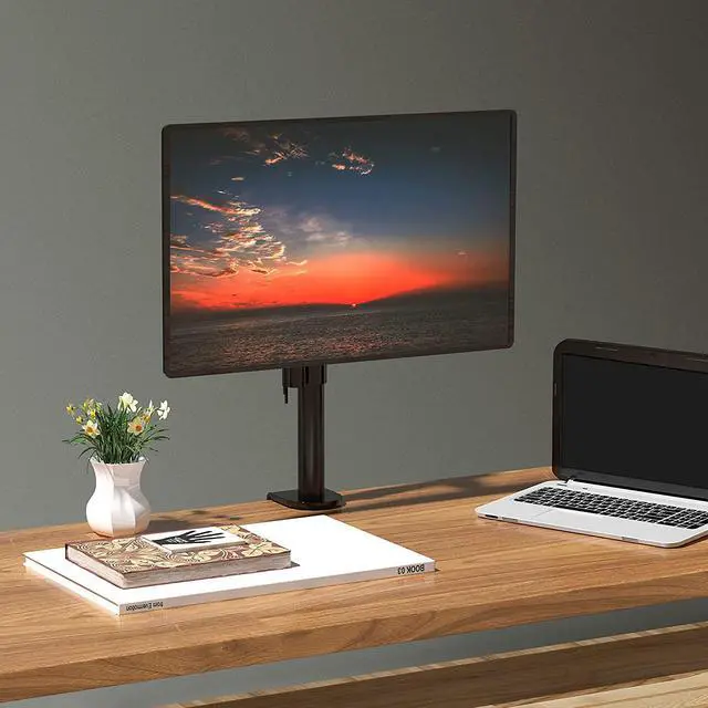 Alt view image 2 of 7 - WALI Single Monitor Mount, Monitors Desk Mount, Single Monitor Arm Holds Screen Up to 32inch, 22lbs, Fully Adjustable Mount Designed for Home Office Application(M001S), Black