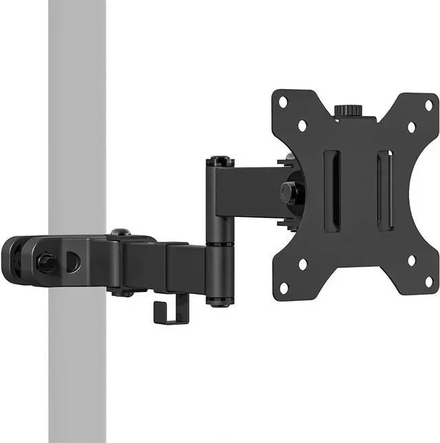 Main image of WALI Single Monitor Arm Mount, Fully Adjustable 2 Tier with 75mm and 100mm Universal Plate (011ARM), Black