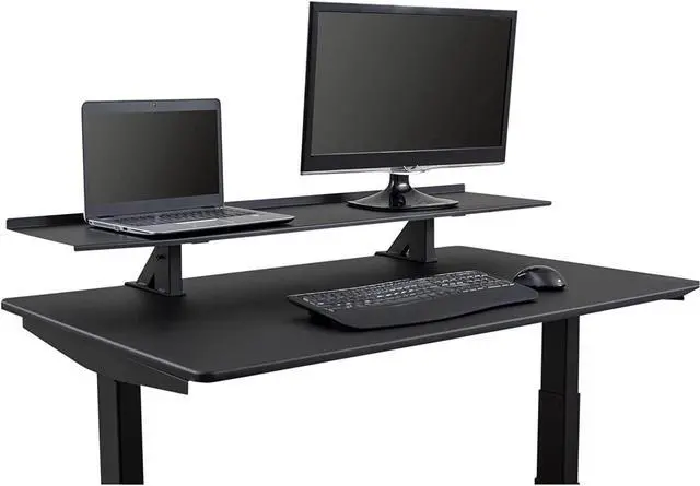 Main image of Stand Up Desk Store Clamp-On Adjustable Height Desk Shelf Monitor Stand (48" Wide)