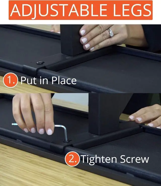 Alt view image 7 of 7 - Stand Up Desk Store Clamp-On Adjustable Height Desk Shelf Monitor Stand (48" Wide)