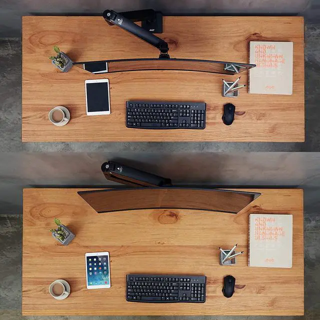 Alt view image 5 of 7 - AVLT Single 13"-43" Monitor Arm Desk Mount fits One Flat/Curved/Ultrawide Monitor Full Motion Height Swivel Tilt Rotation Adjustable Monitor Arm - Black/VESA/C-Clamp/Grommet/Cable Management