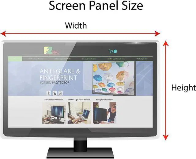 Alt view image 6 of 6 - Screen Protector Privacy Screen Panel for 23 inches (Screen Measured Diagonally) Computer Monitor, Anti Blue Light and Easy Installation, Screen Panel Size 12.1" Height x20.7 Width