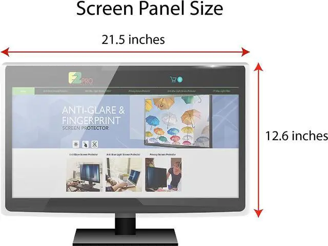 Alt view image 6 of 6 - Screen Protector Privacy Screen Panel for 24 inches (Screen Measured Diagonally) Computer Monitor, Anti Blue Light and Easy Installation, Screen Panel Size 12.6" Height x21.5 Width