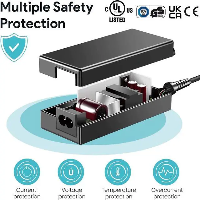 Alt view image 3 of 7 - KFD 18V Universal AC Power Charger DC 2.69A (2.5A/2A/1.5A/1A Compatible) Barrel DC Plug 5.5x2.1mm with 7 Tips 6.5x4.4mm/ 5.5x3.0mm/ 5.5x2.5mm/ 4.8x1.7mm/ 4.0x1.7mm/ 3.5x1.35mm/ 2.5x0.7mm Power Supply