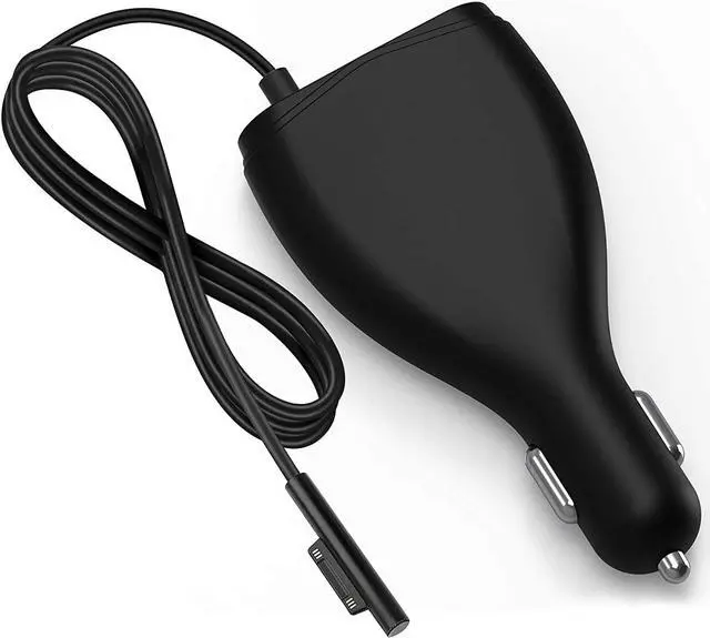Alt view image 2 of 7 - Surface Car Charger, 70W 15V 4A Power Supply for Microsoft Surface Pro 5/Pro 6/Pro 7/Pro 8/Pro X, Surface Book, Surface Go, Surface Laptop with 5V 2A USB Charging Port (5Ft Cord)