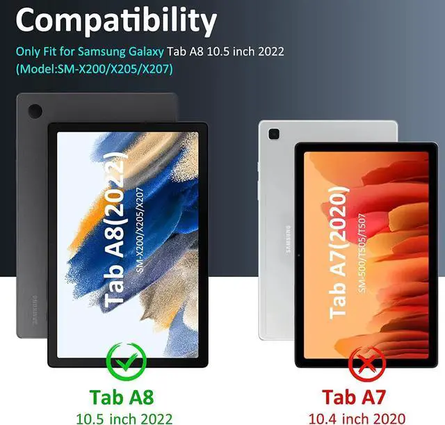 Alt view image 4 of 6 - [2-Pack Matte Glass Screen Protector Compatible with Samsung Galaxy Tab A8 (10.5 inch 2022 Released), Anti-Glare & Fingerprints/Tempered Glass/Bubble Free, Tablet A8 Model-SM-X200/X205/X207