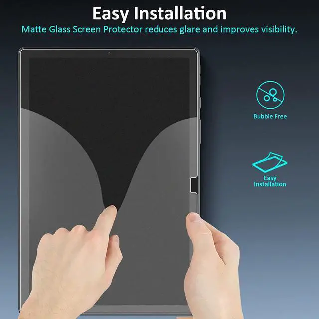 Alt view image 6 of 6 - [2-Pack Matte Glass Screen Protector Compatible with Samsung Galaxy Tab A8 (10.5 inch 2022 Released), Anti-Glare & Fingerprints/Tempered Glass/Bubble Free, Tablet A8 Model-SM-X200/X205/X207