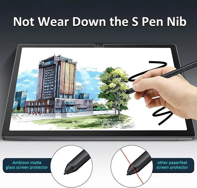 Alt view image 5 of 6 - [2-Pack Matte Glass Screen Protector Compatible with Samsung Galaxy Tab A8 (10.5 inch 2022 Released), Anti-Glare & Fingerprints/Tempered Glass/Bubble Free, Tablet A8 Model-SM-X200/X205/X207