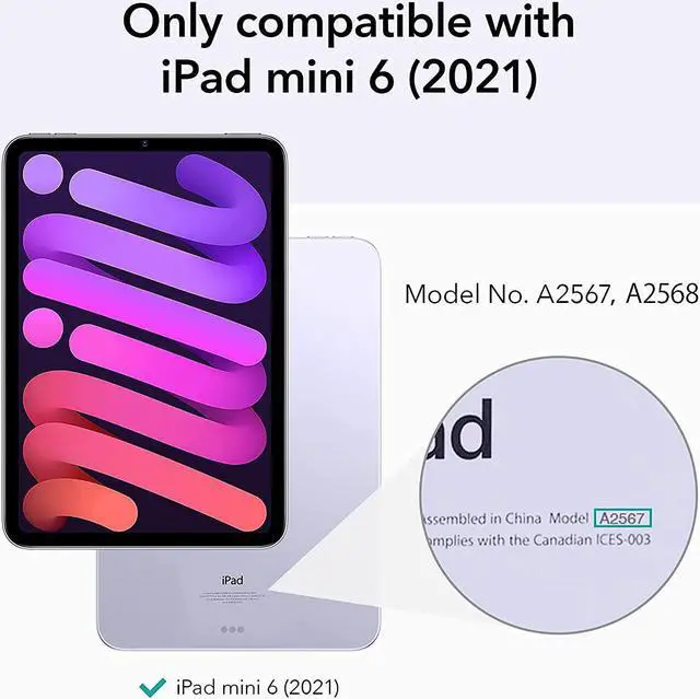 Alt view image 2 of 6 - Case for iPad Mini 6 with Screen Protector Pencil Holder | Heavy Duty iPad A2567/A2568/A2569 Case W/Kickstand Handle Grip Shoulder Strap | Support 2nd Gen Pencil Wireless Charging | Green