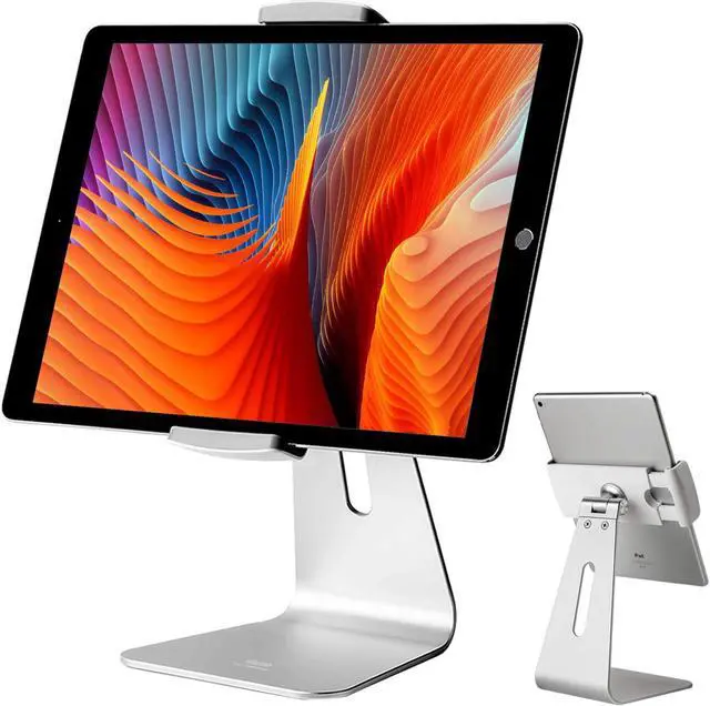 Main image of iPad Pro Stand Tablet Stands 360° Rotatable Aluminum Alloy Desktop Mount Stand Compatible with 7-13inch iPad Pro iPadAir iPad Mini Surface and Surface Pro (Silver General)
