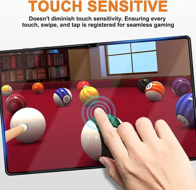 Alt view image 6 of 6 - AACL [2 Pack] Tempered Glass for Samsung Galaxy Tab S9 Ultra/Tab S8 Ultra Screen Protector(14.6 Inch), [Bubble-Free][Anti-Scratch][Case-Friendly]