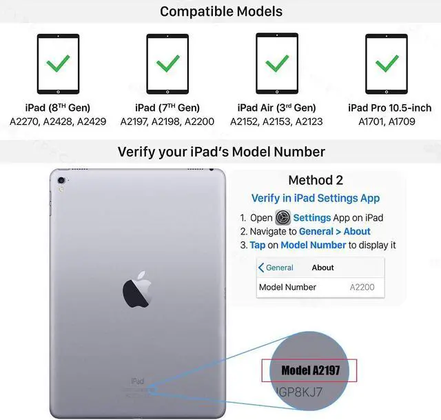 Alt view image 2 of 7 - ONHI New iPad 10.2 9th Gen Keyboard Case, Touchpad Keyboard Case for 10.2" iPad 8th &7th Gen, Air 3, iPad Pro 10.5,360° Rotation Protective Keyboard Case with Color Backlight, Slim Cover (Silver)