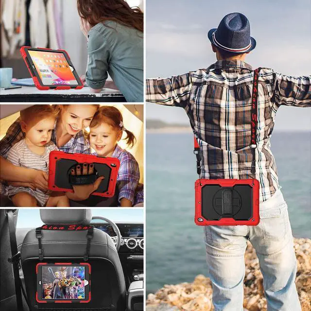 Alt view image 3 of 7 - Case for iPad 9th/8th/7th Generation, iPad 10.2 inch Case 2021 2020 2019, Shockproof Protective Stand Case for iPad 9/8/7