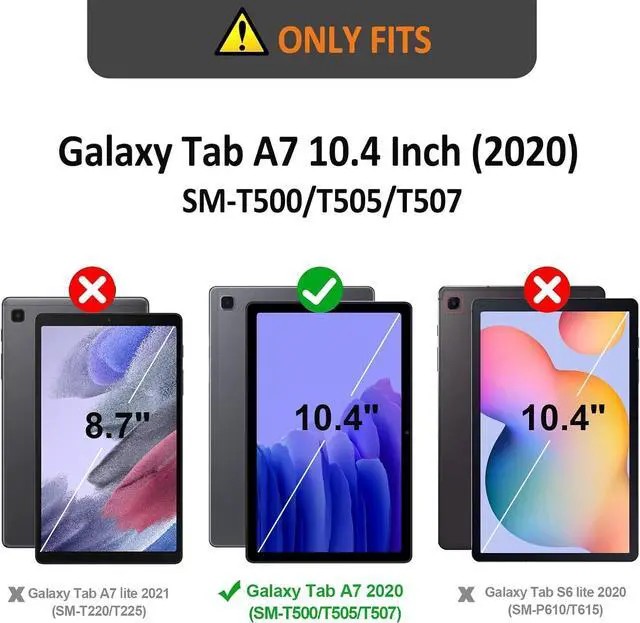 Alt view image 2 of 7 - [2-Pack Screen Protector for  Galaxy Tab A7 10.4 2020 (SM-T500/T505/T507) 9H Hardness Ultra Clear Scratch Resist Bubble Free Tempered Glass Protector for  Tab A7 10.4