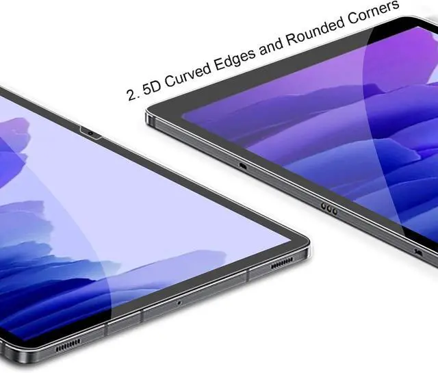 Alt view image 6 of 7 - [2-Pack Screen Protector for  Galaxy Tab A7 10.4 2020 (SM-T500/T505/T507) 9H Hardness Ultra Clear Scratch Resist Bubble Free Tempered Glass Protector for  Tab A7 10.4