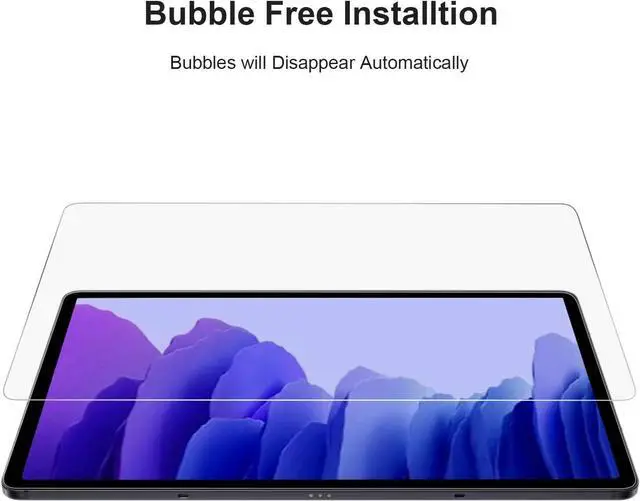 Alt view image 5 of 7 - [2-Pack Screen Protector for  Galaxy Tab A7 10.4 2020 (SM-T500/T505/T507) 9H Hardness Ultra Clear Scratch Resist Bubble Free Tempered Glass Protector for  Tab A7 10.4
