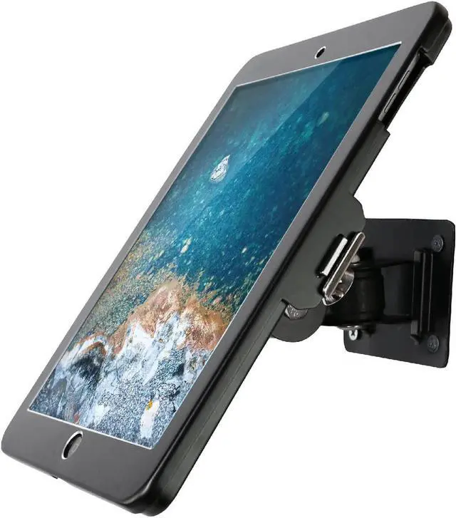 Main image of On Wall Mount bracket for iPad 9.7"(6th,5th,Gen.), 9.7"Air1& 2, iPad 9.7"Pro, Excluding iPad 9.7"(1th,2th,3th,4th,Gen.),Anti Theft Lock , Rotate Design Arbitrary ,Multi Angle, Metal,(Black)
