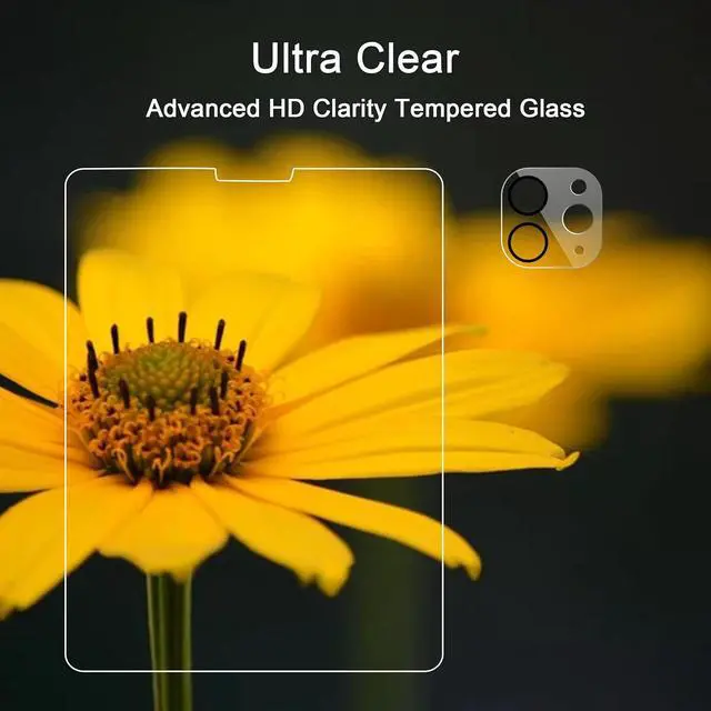 Alt view image 4 of 6 - Screen Protector for iPad Pro 11 inch 2022/2021/2020 (4th/3rd/2nd Generation) 3 Pack + 2 Pack Camera Lens Protector Tempered Glass Face ID &  Pencil & Case Compatible [5 Pack]